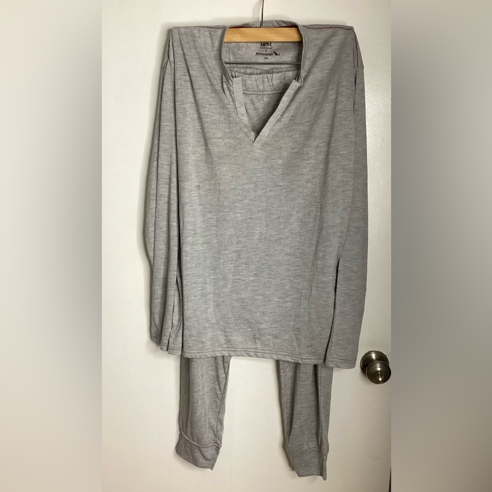 Cozy Light Gray Nest Bedding Pajama Set S/M